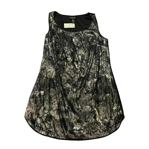 Lane Bryant Sequin Graphic Floral Abstract Print Party Mini Dress Size 14 NWT - Picture 1 of 9